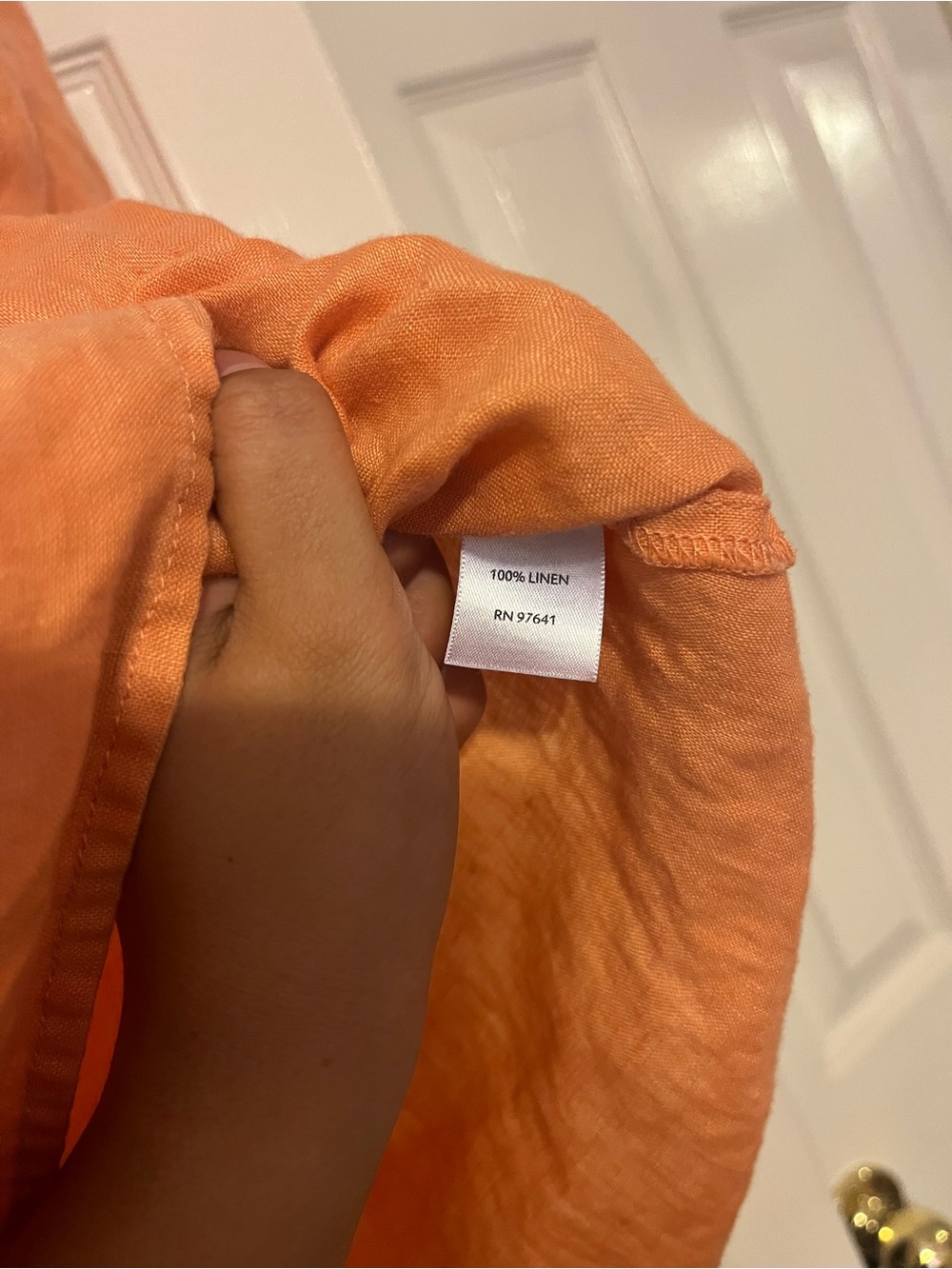 J. Jill Orange Sleeveless Linen-Blend Tank - Picture 4 of 6